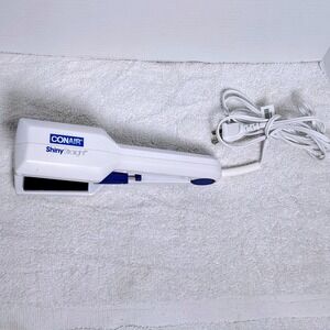 Conair Shiny Straight White and Blue Hair Straightener Iron‎ 120V 43W CS7